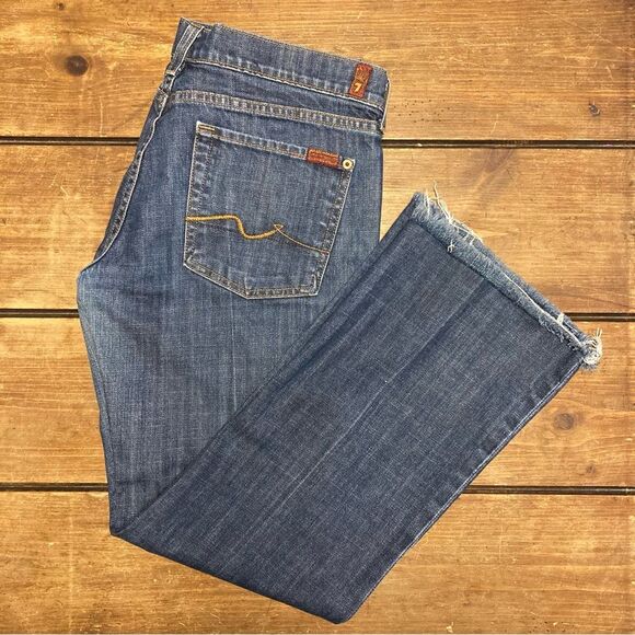7 For All Mankind Straight Leg Jeans Size 32 - Picture 1 of 10